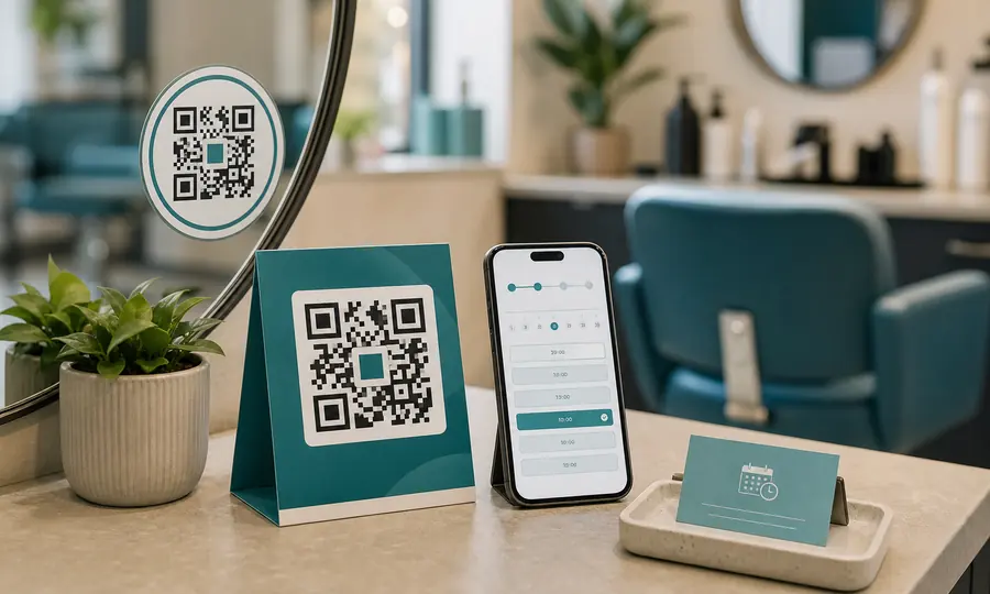 Scanlo booking page QR code that sends customers straight to your online booking page