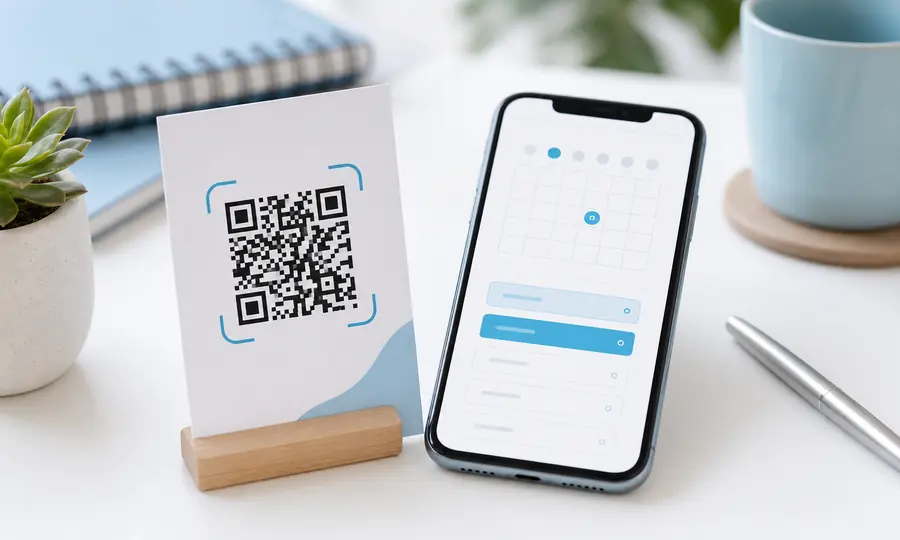Scanlo Calendly QR code that sends customers to your Calendly scheduling page