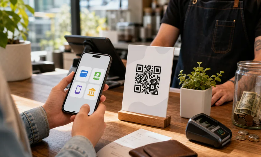 Scanlo QR code linking to PayPal, Venmo, Cash App and card payment methods