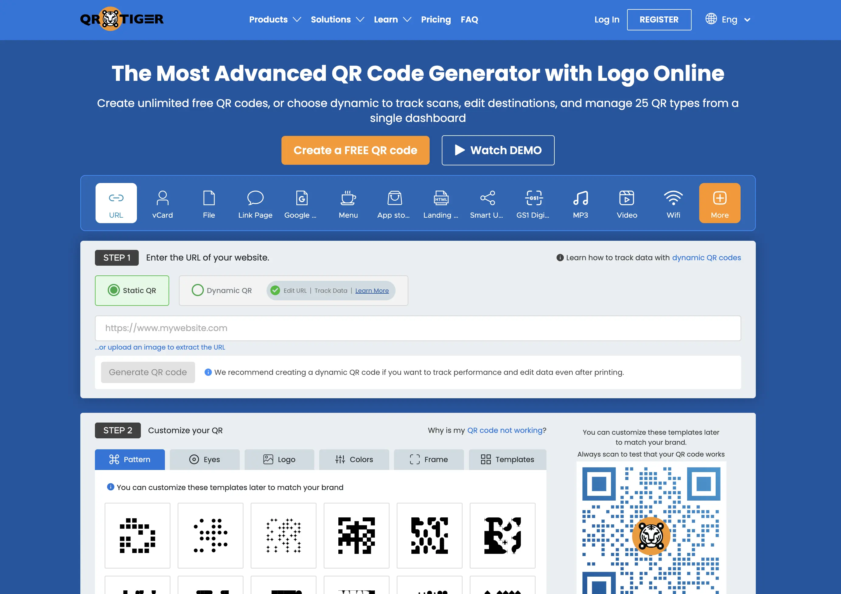 qr tiger code generator